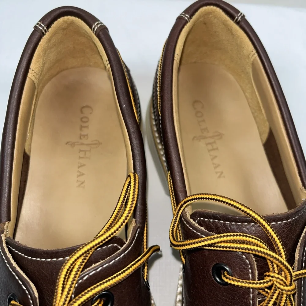 Cole Haan Mens 10M Casual Boat Shoes C12370 Brown‎ Leather Office Carrier Casual